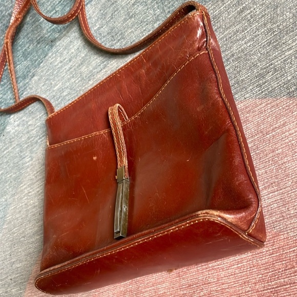 Vera Pelle Vintage Genuine Leather Green Brown Purse - Picture 12 of 13